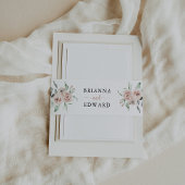 Einladung zur Hochzeitsfeier in Rosa Rose Einladungsbanderole