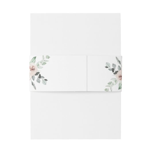 Einladung zur Hochzeitsfeier in Rosa Rose Einladungsbanderole (Rückseitenbeispiel)