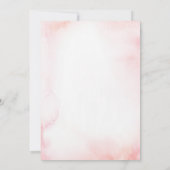 Einladung zur Hochzeitsfeier in Rosa und Gold (Rückseite)