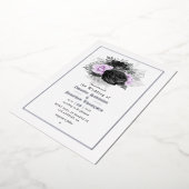 Einladung zur Hochzeitsfeier in Schwarz und Lilac (Gedreht)