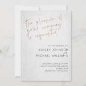 Einladung zur Hochzeitsfeier in Schwarz-Weiß-Gold (Vorderseite)