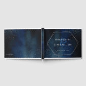 Einladung zur Hochzeitsfeier in Silver Galaxy Gästebuch (Voll)