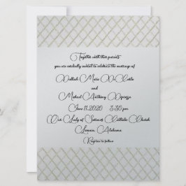 Einladung zur Hochzeitsfeier in Soft Blue Geometri