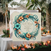 Einladung zur Hochzeitsfeier in tropischer Atmosph