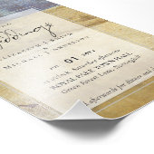 Einladung zur Hochzeitsfeier in Urban Navy Moderne Fotodruck (Ecke)