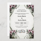 Einladung zur Hochzeitsfeier in Weiß und Beige (Vorne/Hinten)