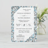 Einladung zur Hochzeitsfeier mit Abstraktem Kies i (Stehend Vorderseite)