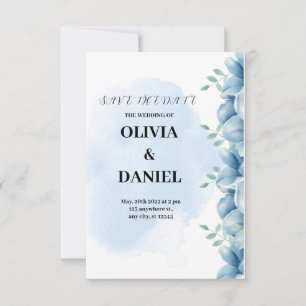 Einladung zur Hochzeitsfeier mit blauem Wasser