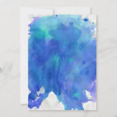 Einladung zur Hochzeitsfeier mit blauem Wasser (Rückseite)