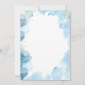 Einladung zur Hochzeitsfeier mit blauem Wasser (Rückseite)