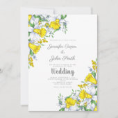 Einladung zur Hochzeitsfeier mit blühenden Wasserf (Vorderseite)