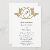 Einladung zur Hochzeitsfeier mit Doppelring (Vorne/Hinten)