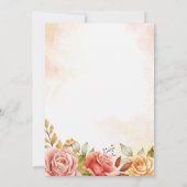 Einladung zur Hochzeitsfeier mit echter Orangefarb (Rückseite)