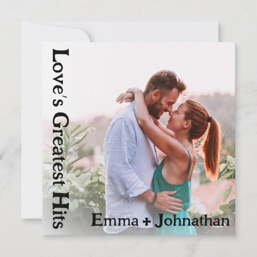 Einladung zur Hochzeitsfeier mit eigenem Retro-Alb (Vorderseite)