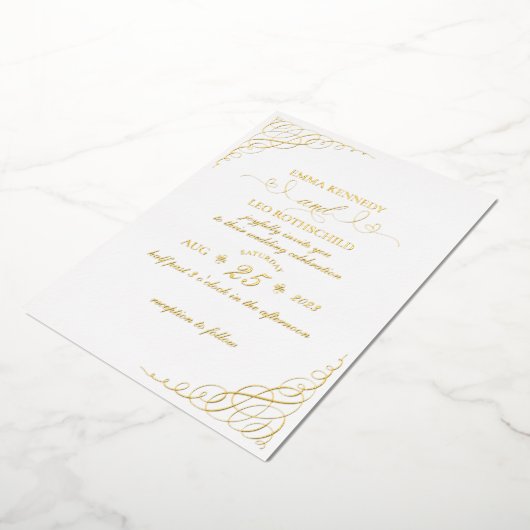 Einladung zur Hochzeitsfeier mit Extravaganter Kal (Gedreht)