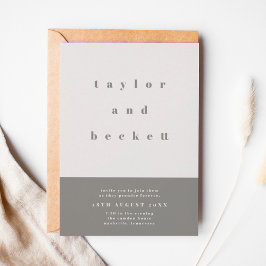 Einladung zur Hochzeitsfeier mit grauer Farbe