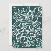 Einladung zur Hochzeitsfeier mit grünem Leaf (Rückseite)