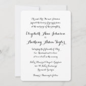 Einladung zur Hochzeitsfeier mit Handschrift (Vorderseite)