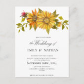 Einladung zur Hochzeitsfeier mit hübscher Gelbblüt Postkarte (Vorderseite)