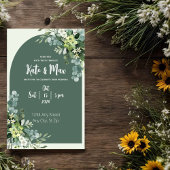 Einladung zur Hochzeitsfeier mit klassischem Blume