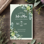 Einladung zur Hochzeitsfeier mit klassischem Blume