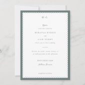 Einladung zur Hochzeitsfeier mit klassischer Scall (Vorderseite)