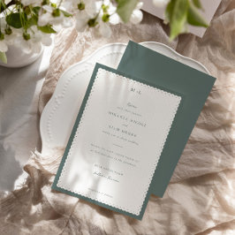 Einladung zur Hochzeitsfeier mit klassischer Scall