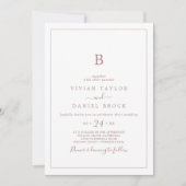 Einladung zur Hochzeitsfeier mit Minimalistischer (Vorderseite)