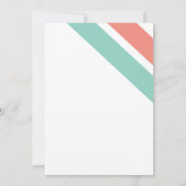 Einladung zur Hochzeitsfeier mit Minze und Koralle (Rückseite)