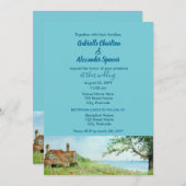 Einladung zur Hochzeitsfeier mit Mohnfeld-Aquarell (Vorne/Hinten)