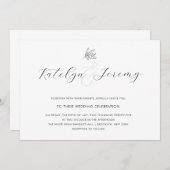 Einladung zur Hochzeitsfeier mit Olivenzweig (Vorne/Hinten)