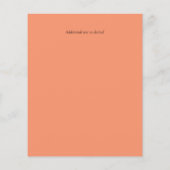 Einladung zur Hochzeitsfeier mit Pfirsich (Rückseite)