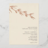 Einladung zur Hochzeitsfeier mit Pine Tree Branch  (Vorderseite)