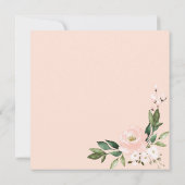 Einladung zur Hochzeitsfeier mit rosa Blütengeflec (Rückseite)