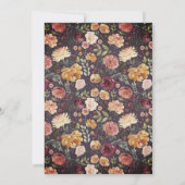 Einladung zur Hochzeitsfeier mit rustikalem Blut (Rückseite)