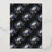 Einladung zur Hochzeitsfeier mit Silbergotik (Rückseite)