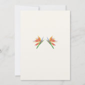 Einladung zur Hochzeitsfeier mit tropischer Flora (Rückseite)