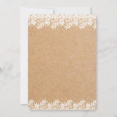 Einladung zur Hochzeitsfeier mit Vintager Kraft (Rückseite)