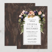 Einladung zur Hochzeitsfeier mit Waldland (Vorne/Hinten)