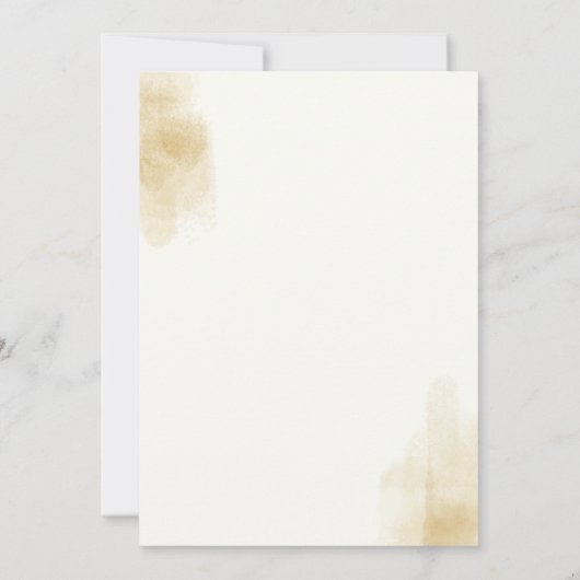 Einladung zur Hochzeitsfeier mit Wasserfarbe (Rückseite)