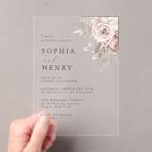 Einladung zur Hochzeitsfeier mit weichem Blütenpin (Insitu (Handheld))