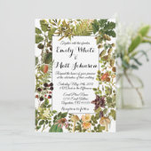 Einladung zur Hochzeitsfeier mit weißem Holz (Stehend Vorderseite)