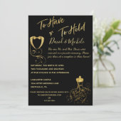 Einladung zur Hochzeitsfeier nach/nach Hochzeit (Stehend Vorderseite)