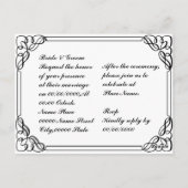 Einladung zur Hochzeitsfeier Postkarte (Rückseite)