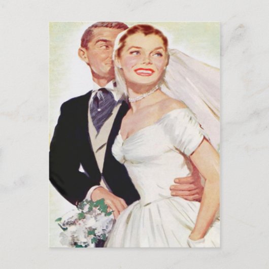 Einladung zur Hochzeitsfeier Postkarte (Vorderseite)