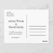 Einladung zur Hochzeitsfeier Postkarte (Rückseite)