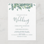 Einladung zur Hochzeitsfeier Postkarte (Vorderseite)