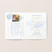 Einladung zur Hochzeitsfeier Real Gold Karte (Innenseite)