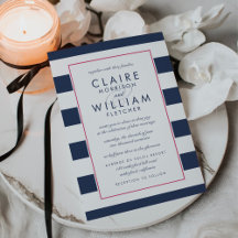 Einladung zur Hochzeitsfeier | Rosa und Marine