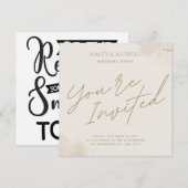 Einladung zur Hochzeitsfeier - Termine sparen (Vorne/Hinten)